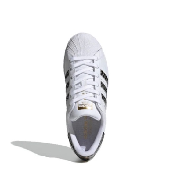 Adidas Superstar White Sneakers with Snake Print FV3294 - Picture 4 of 12
